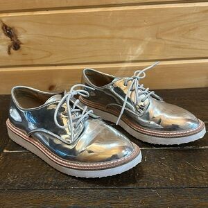 a new day Silver Metallic Chrome Oxfords
